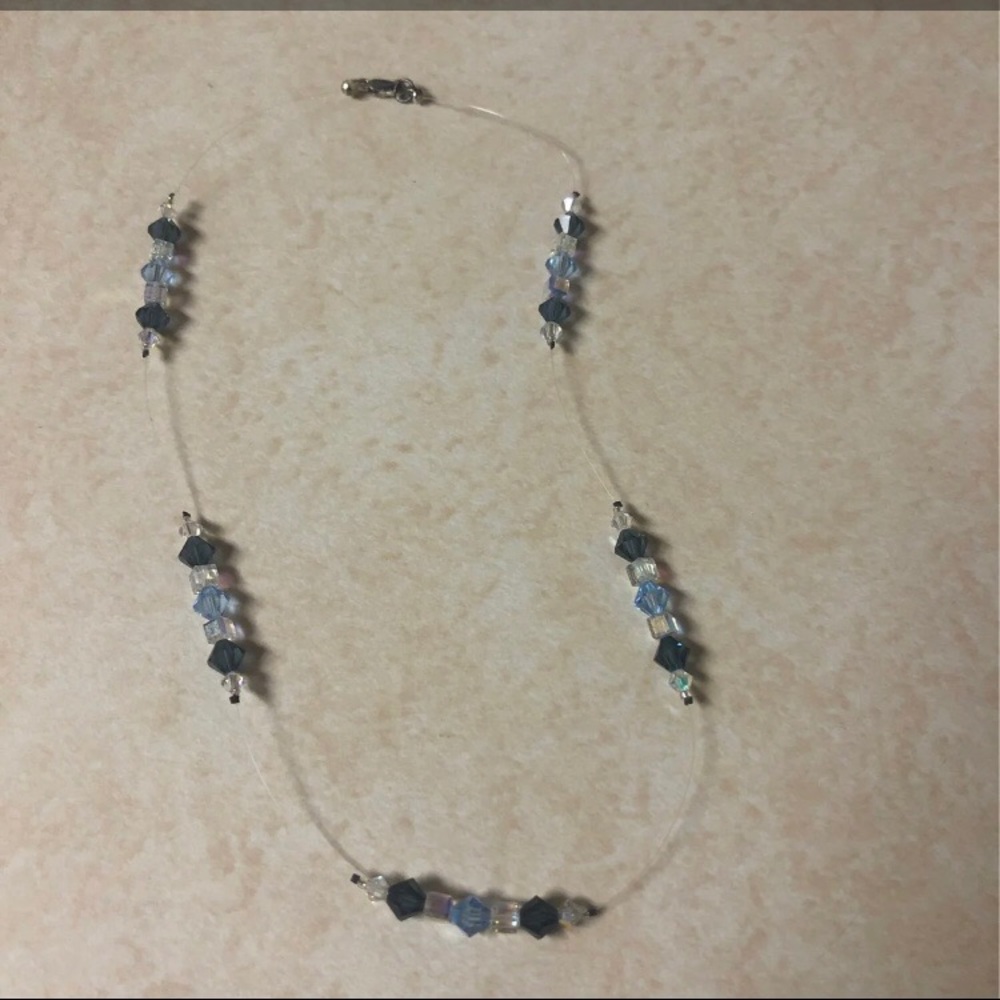 Blue crystal necklace